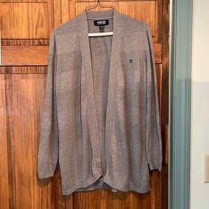 LANDS END grey/gray Chase brand cardigan
